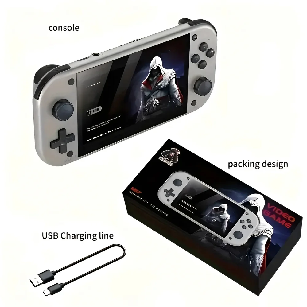M17 Handheld Gaming Console | IPS screen | Plug & Play | Accessories & Content